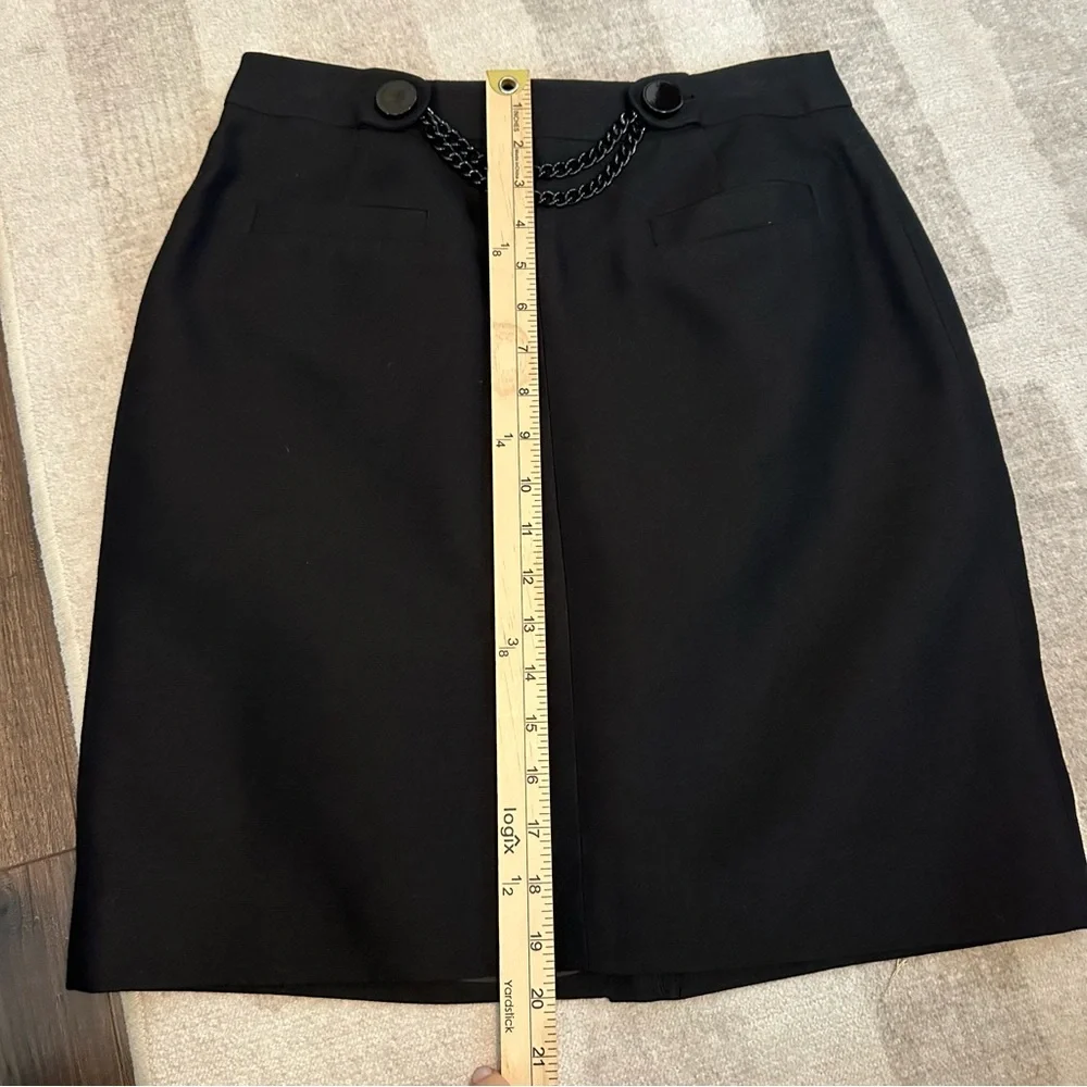 Kate Spade Women’s Alexandra Skirt A-Line Chain Link Accent in Black (Size 4)